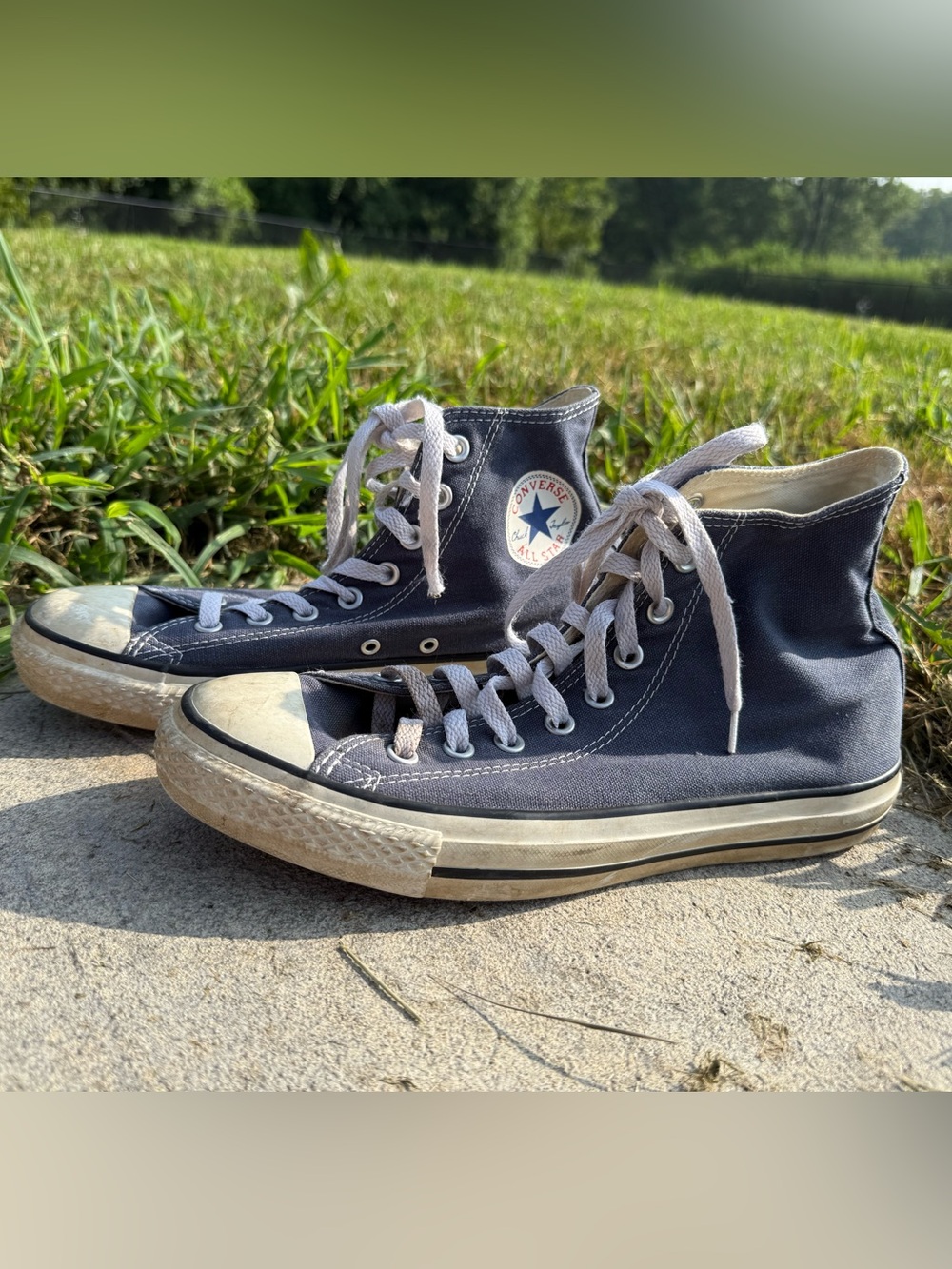 Converse Grey Gray Chuck Taylor High Tops men’s 8, women’s 10